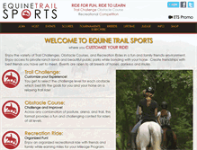 Tablet Screenshot of equinetrailsports.com